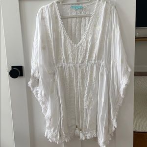 Melissa Odabash White Caftan Coverup, One Size